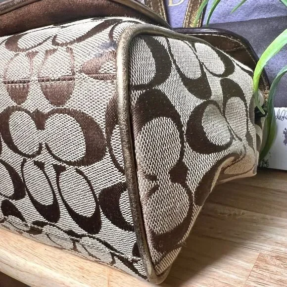 COACH Hampton 1498 Vintage Special Edition Fall ‘04 Bronze Suede Leather Satchel - Picture 8 of 15